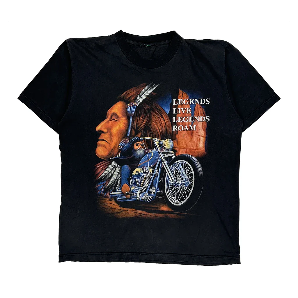 Legends Live Legends Roam Harley Davidson T-Shirt - Large Black Cotton