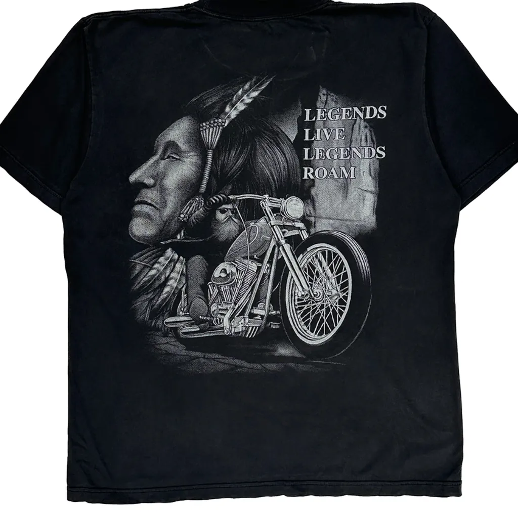 Legends Live Legends Roam Harley Davidson T-Shirt - Large Black Cotton - Image 6