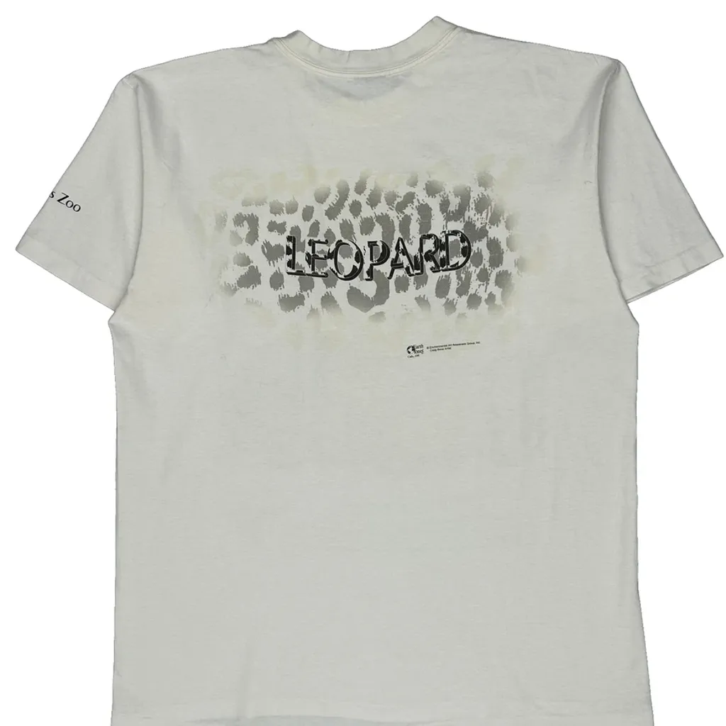 Leopard Earth Tones Graphic T-Shirt - XL White Cotton - Image 7