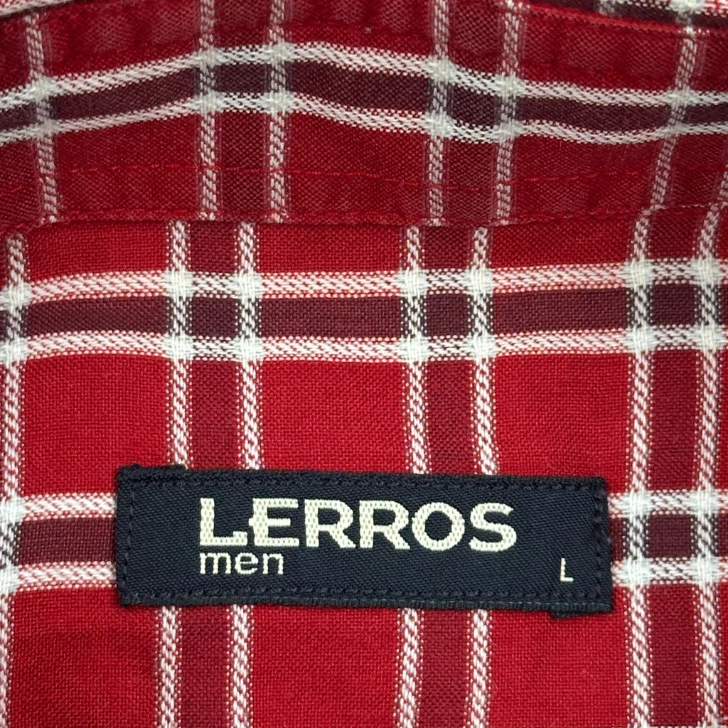 Lerros Checked Shirt - Large Red Cotton - Image 3