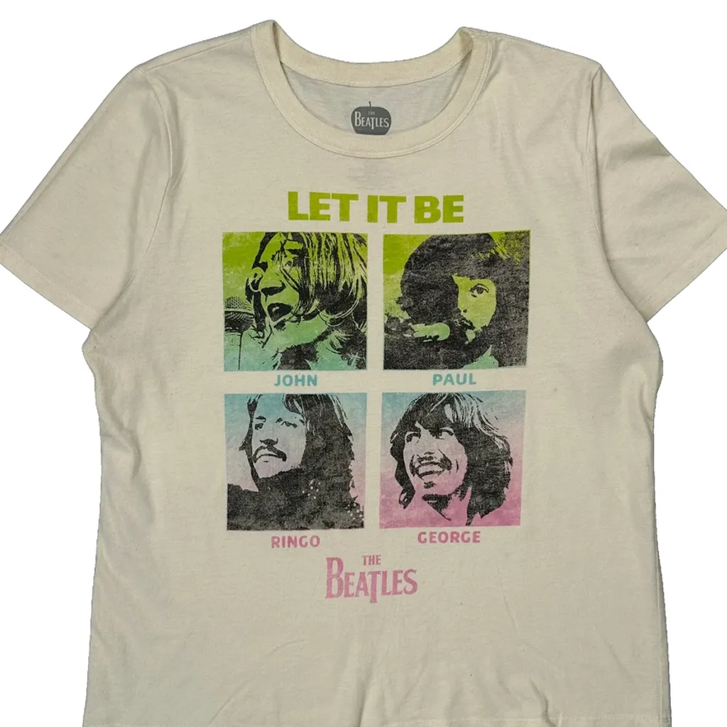 Let It Be The Beatles Band T-Shirt - XL Cream Cotton Blend - Image 4