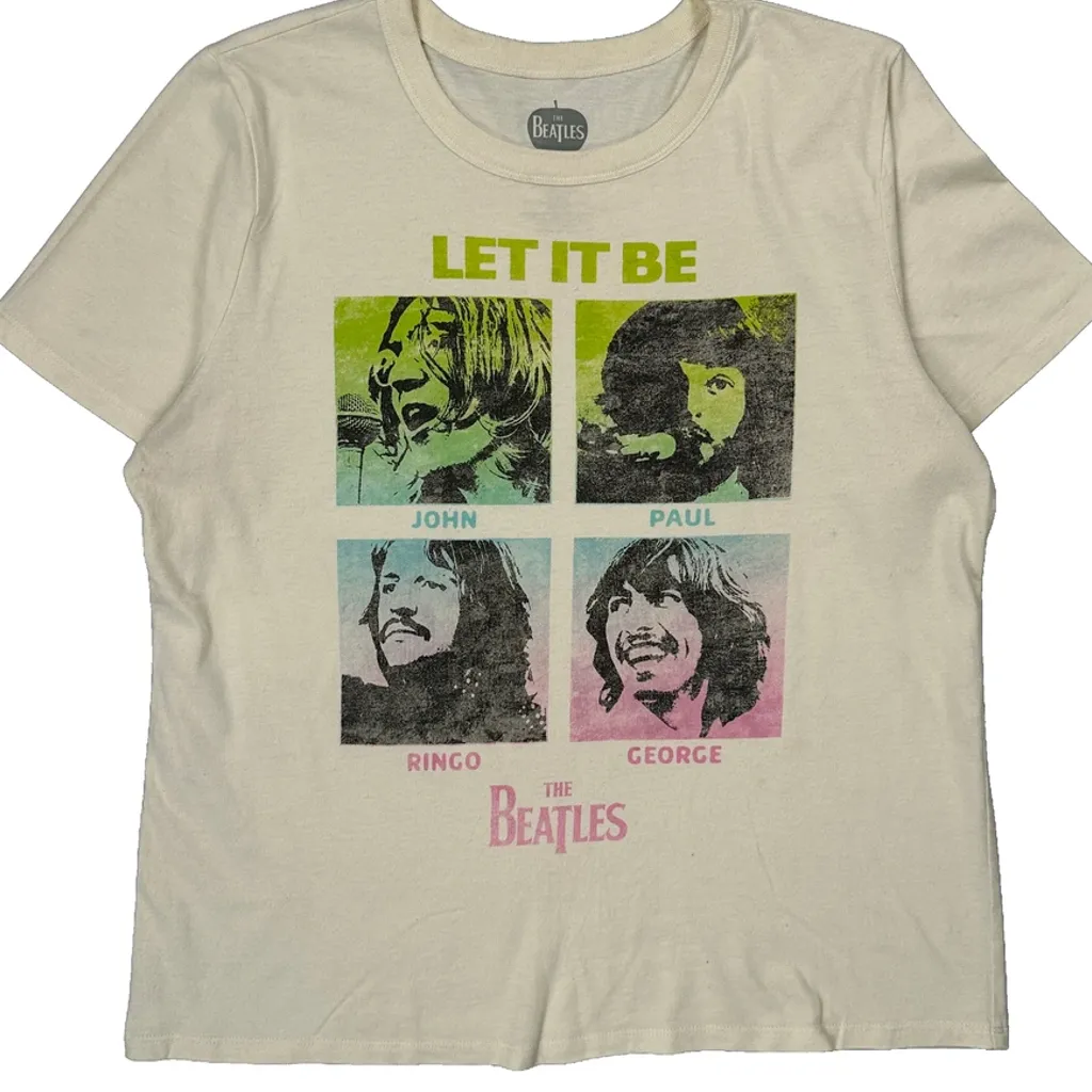Let It Be The Beatles Band T-Shirt - XL Cream Cotton Blend - Image 5