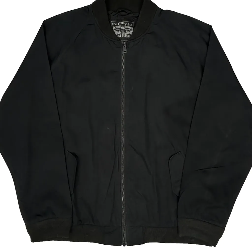 Levis Bomber Jacket - Large Black Polyester - Image 6