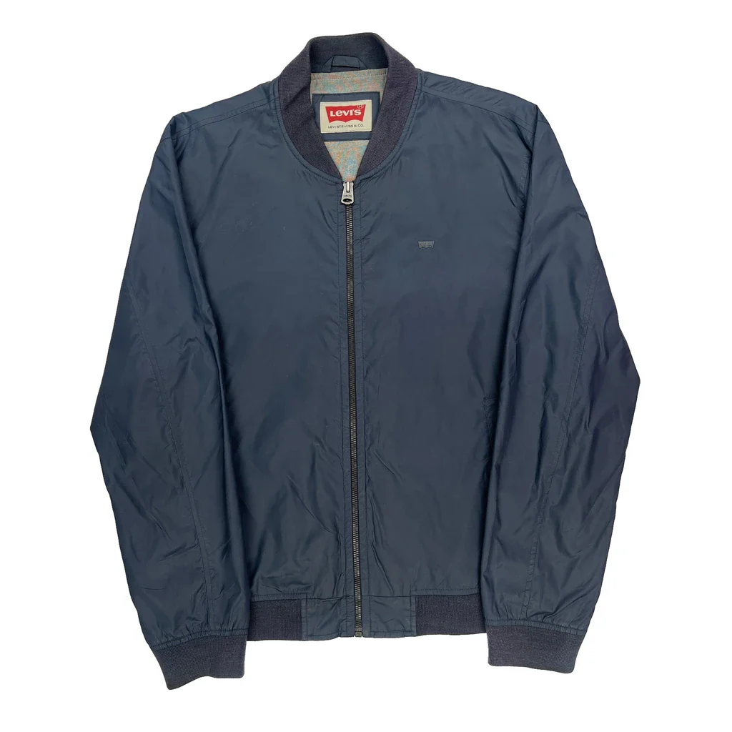 Levis Bomber Jacket - Large Blue Polyester