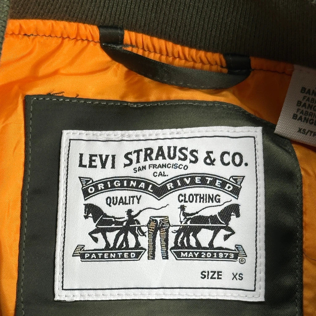 Levis Ma1 Bomber Jacket - XS Green Polyester - Image 3