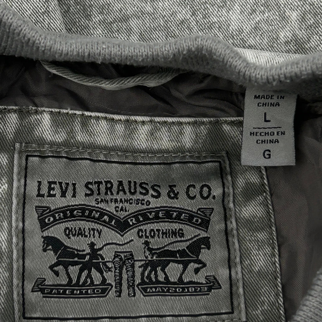 Levis Bomber Jacket - Large Grey Cotton - Image 3
