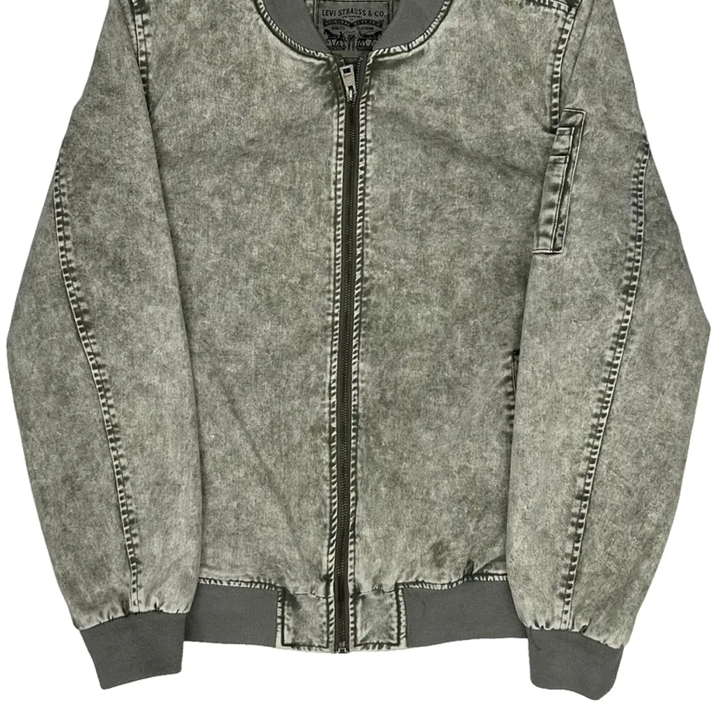 Levis Bomber Jacket - Large Grey Cotton - Image 5