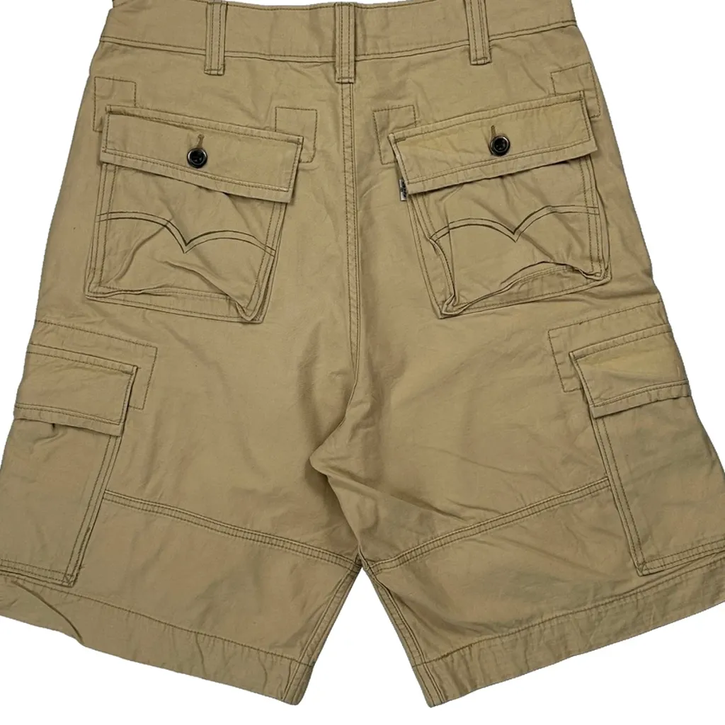 Levis Cargo Shorts - 32W 11L Beige Cotton - Image 7