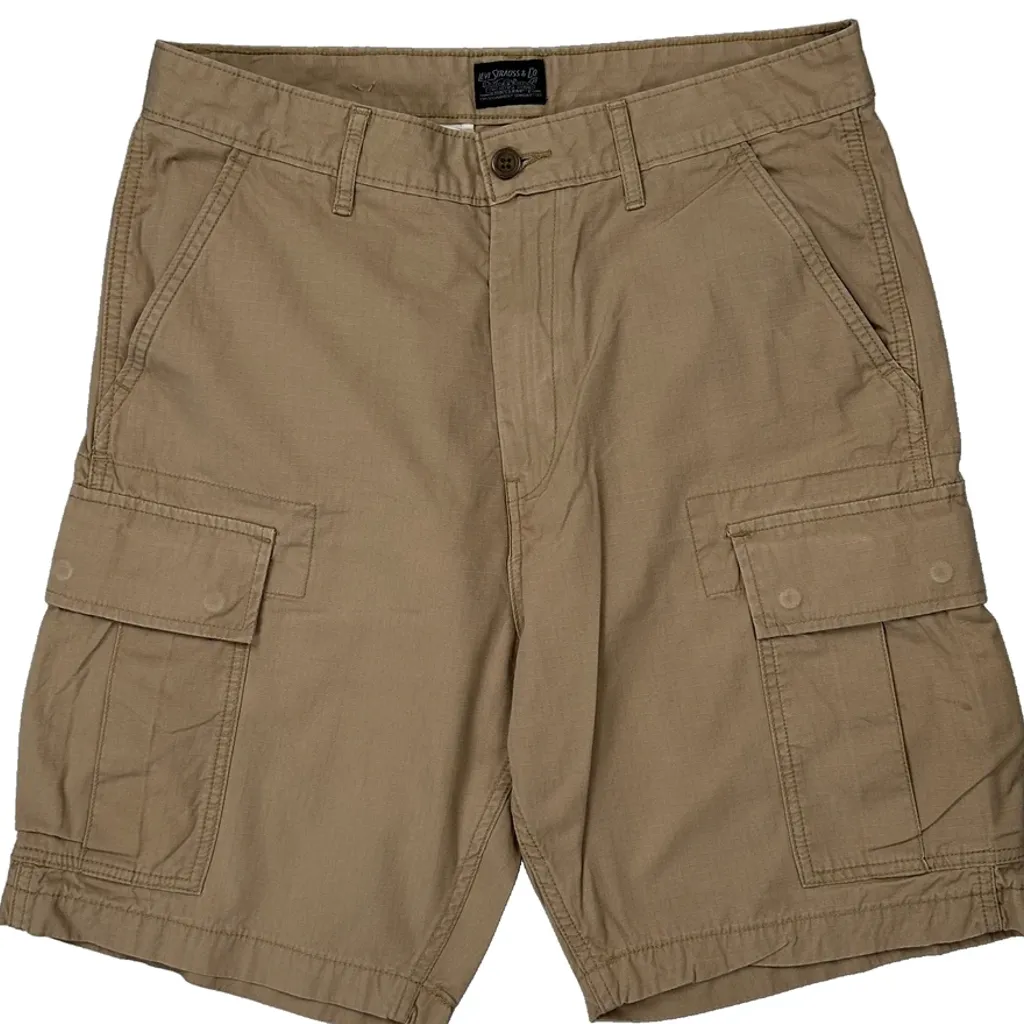 Levis Cargo Shorts - 32W 9L Beige Cotton - Image 9
