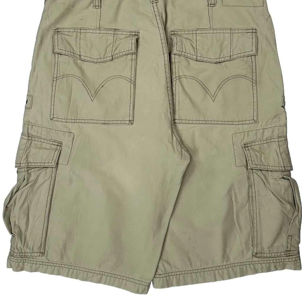 Levis Cargo Shorts - 32W 11L Beige Cotton - Image 7