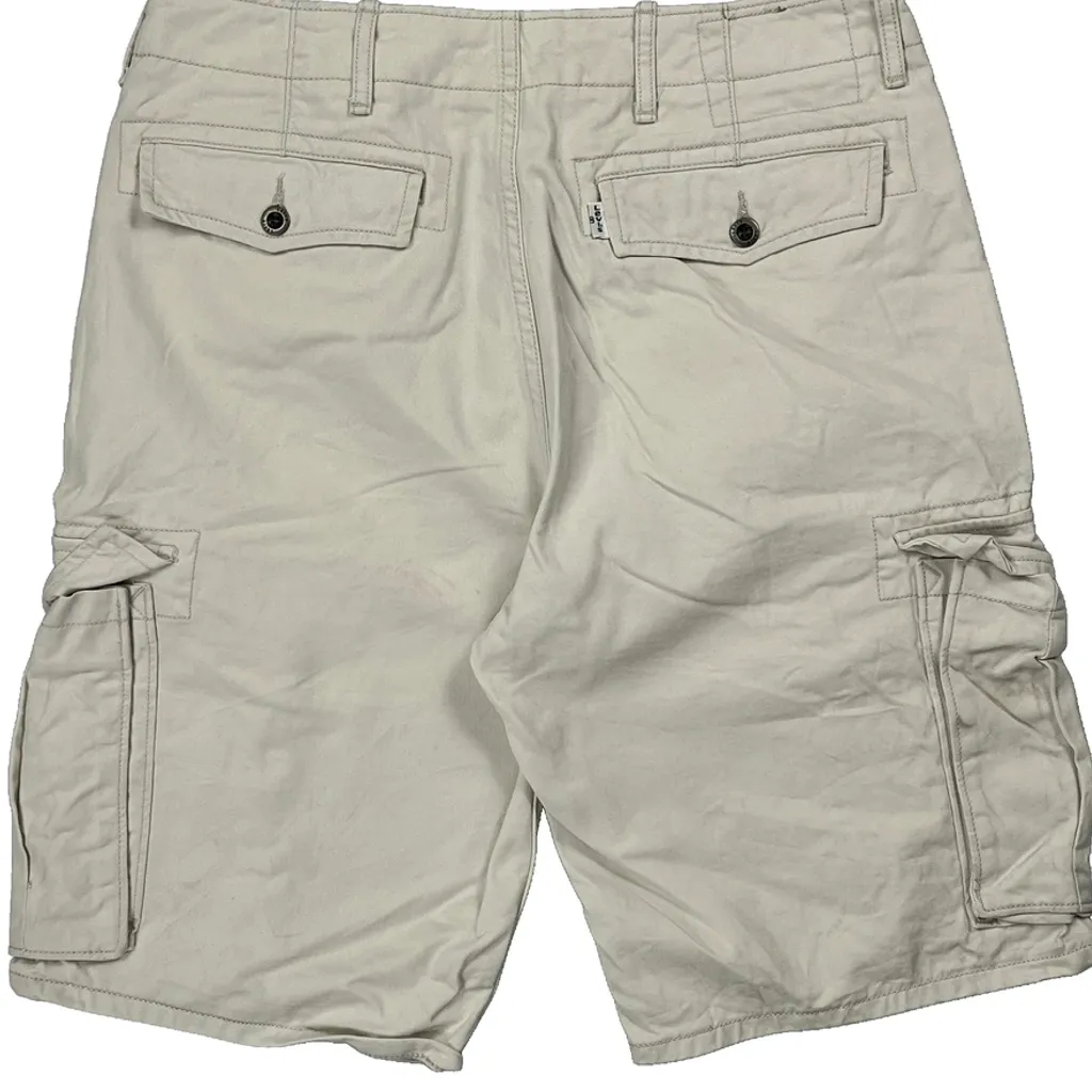 Levis Cargo Shorts - 32W 11L Beige Cotton - Image 8