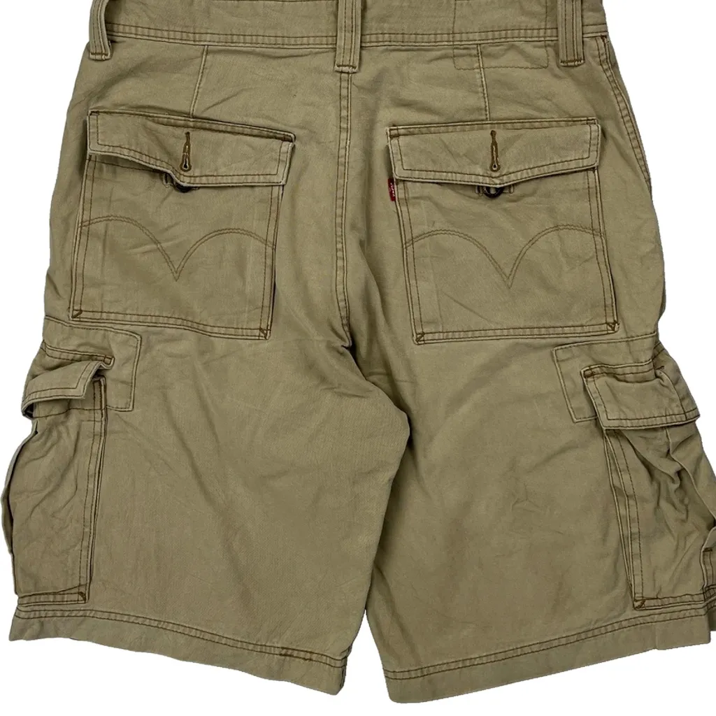 Levis Cargo Shorts - 32W 11L Beige Cotton - Image 8