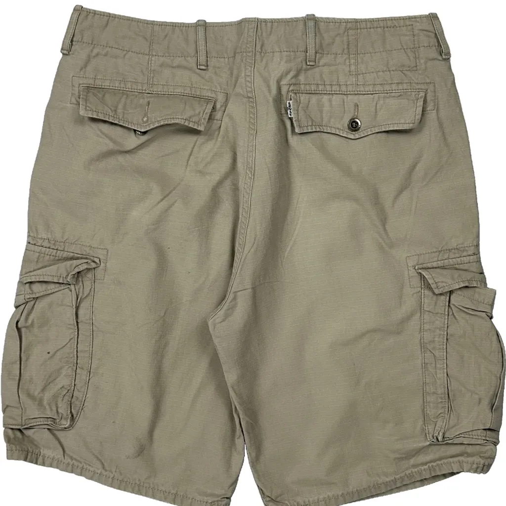 Levis Cargo Shorts - 34W 10L Beige Cotton - Image 6