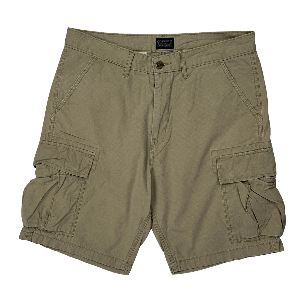 Levis Cargo Shorts - 34W 9L Beige Cotton - Image 2