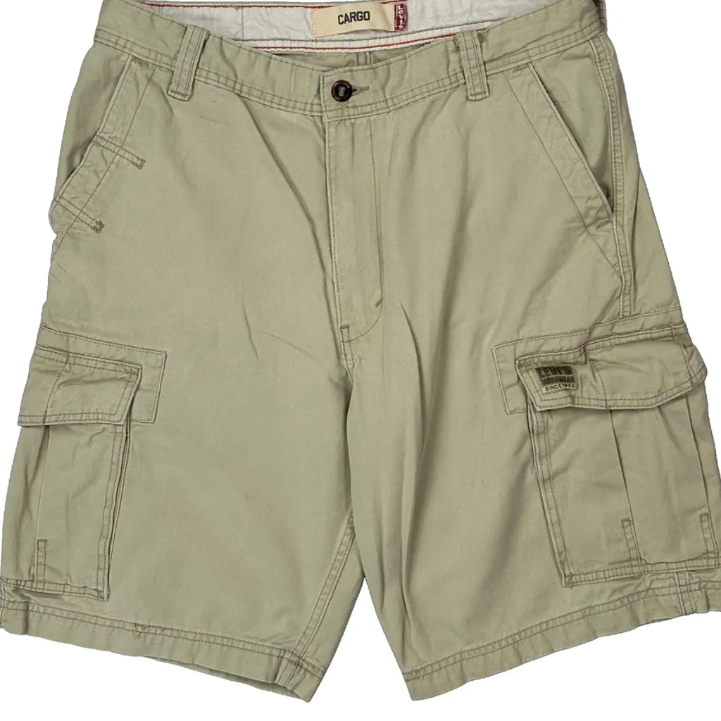 Levis Cargo Shorts - 34W 10L Beige Cotton - Image 10