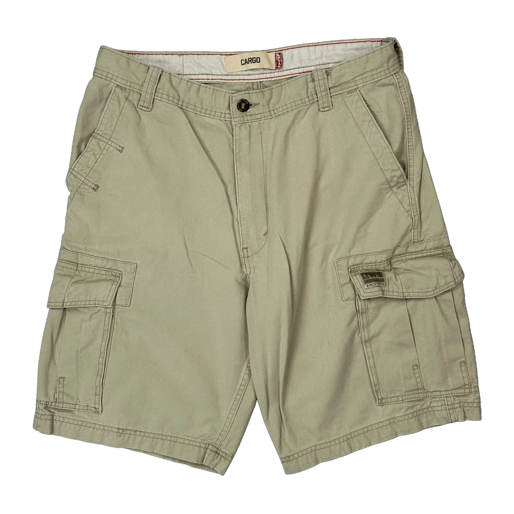 Levis Cargo Shorts - 34W 10L Beige Cotton - Image 2
