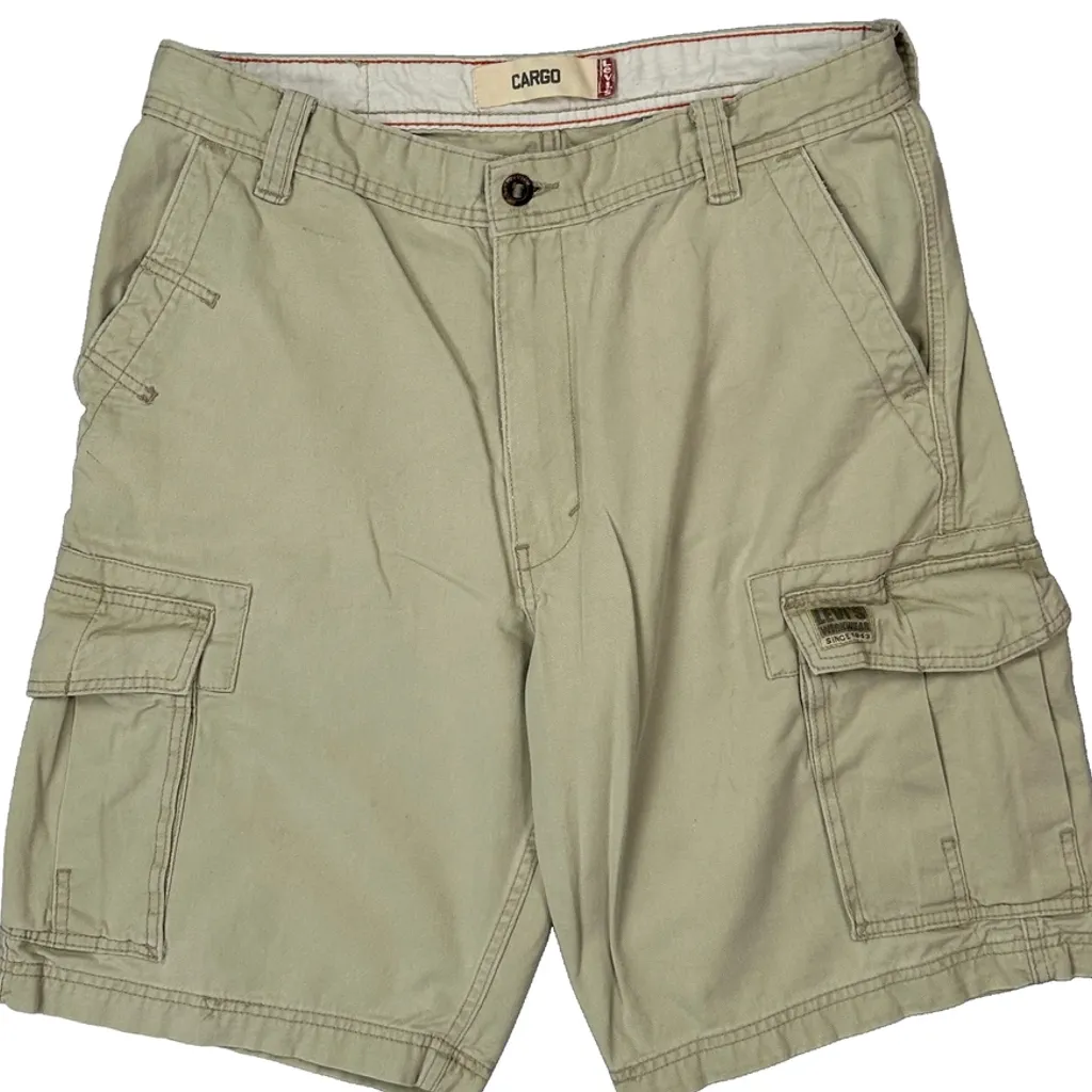 Levis Cargo Shorts - 34W 10L Beige Cotton - Image 9