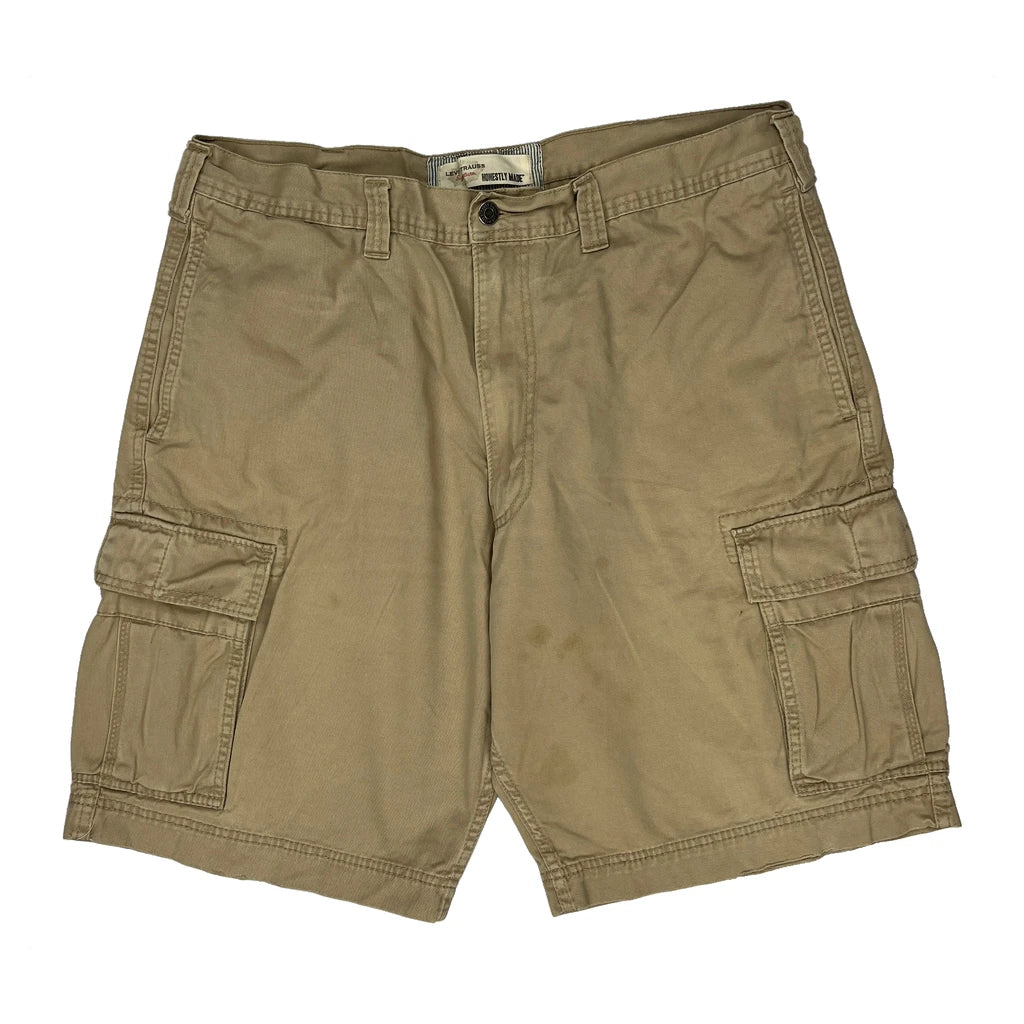 Levis Cargo Shorts - 34W 10L Beige Cotton - Image 2
