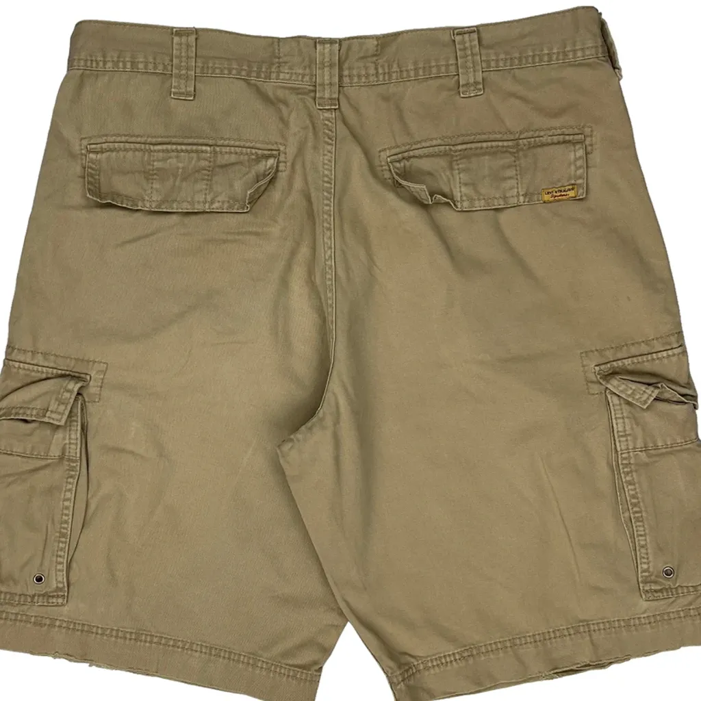 Levis Cargo Shorts - 34W 10L Beige Cotton - Image 7