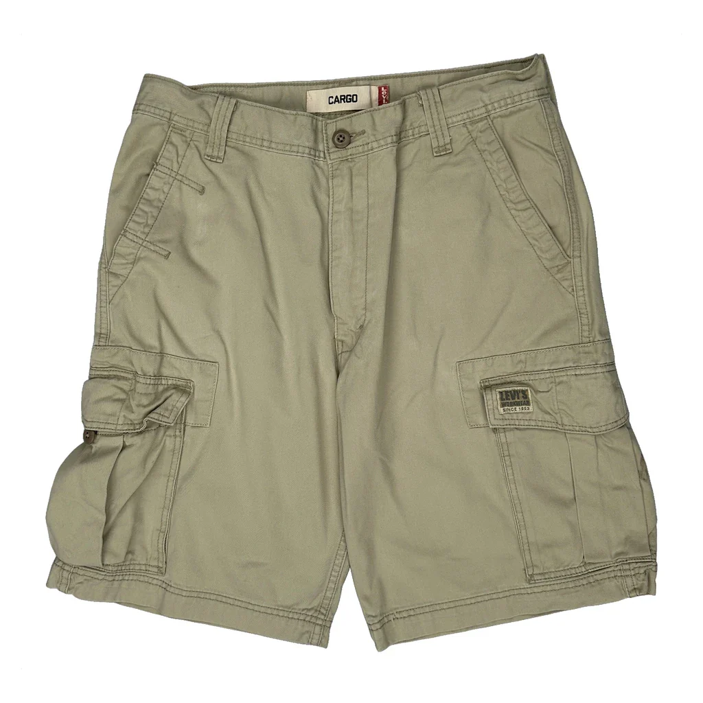 Levis Cargo Shorts - 34W 11L Beige Cotton - Image 2