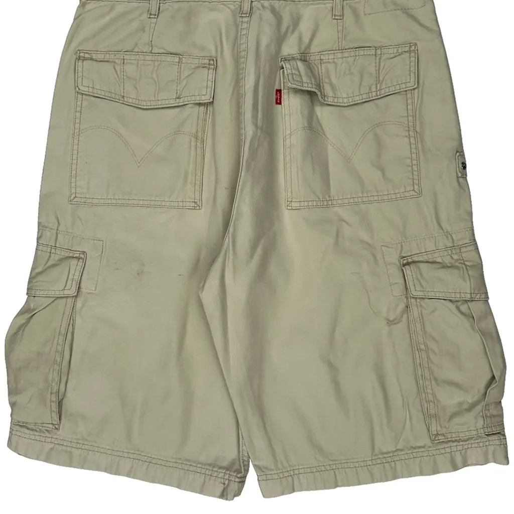 Levis Cargo Shorts - 34W 12L Beige Cotton - Image 7