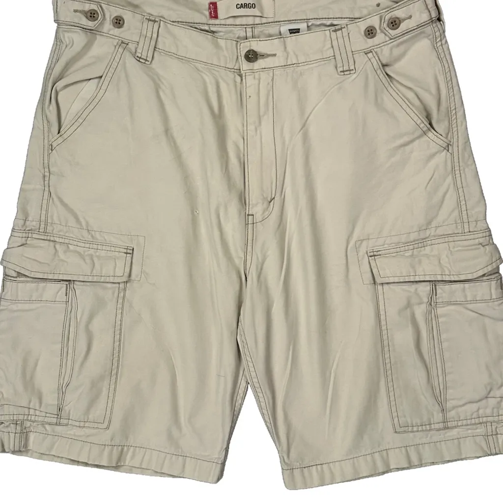 Levis Cargo Shorts - 36W 11L Beige Cotton - Image 10