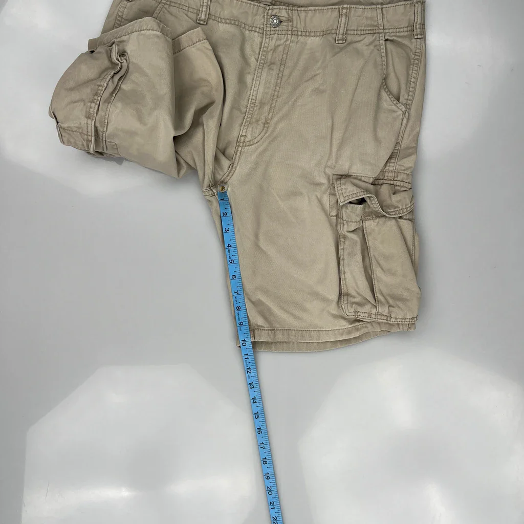 Levis Cargo Shorts - 36W 10L Beige Cotton - Image 5