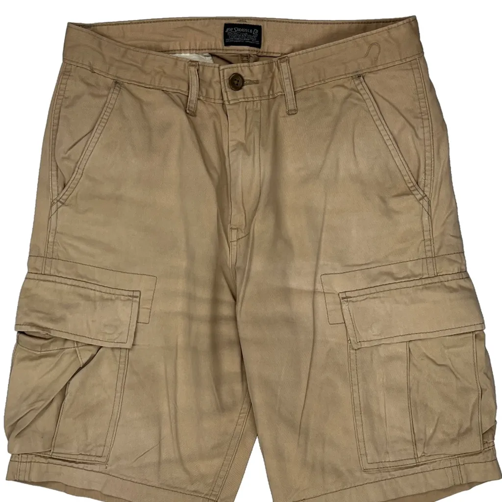 Levis Cargo Shorts - 36W 10L Beige Cotton - Image 10