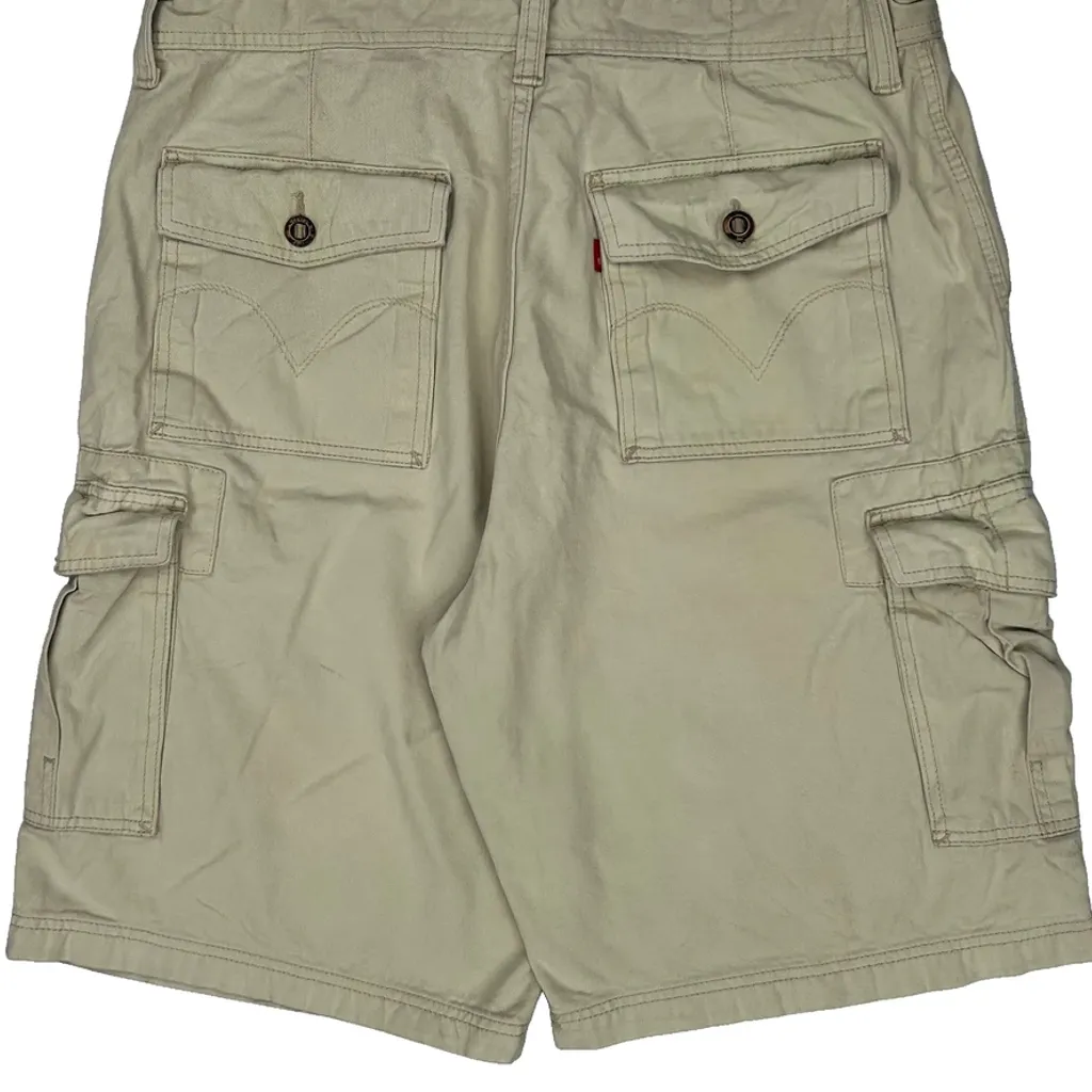 Levis Cargo Shorts - 36W 11L Beige Cotton - Image 7