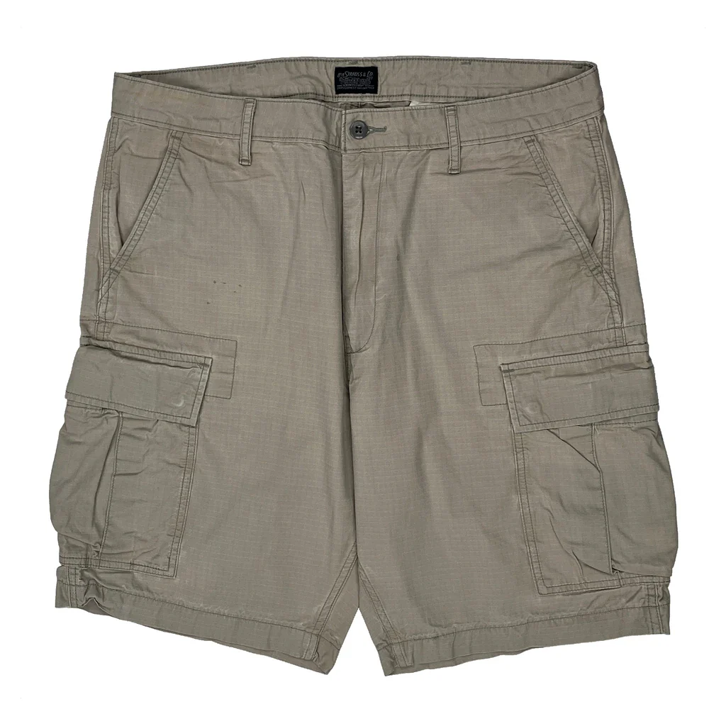 Levis Cargo Shorts - 36W 10L Beige Cotton - Image 2