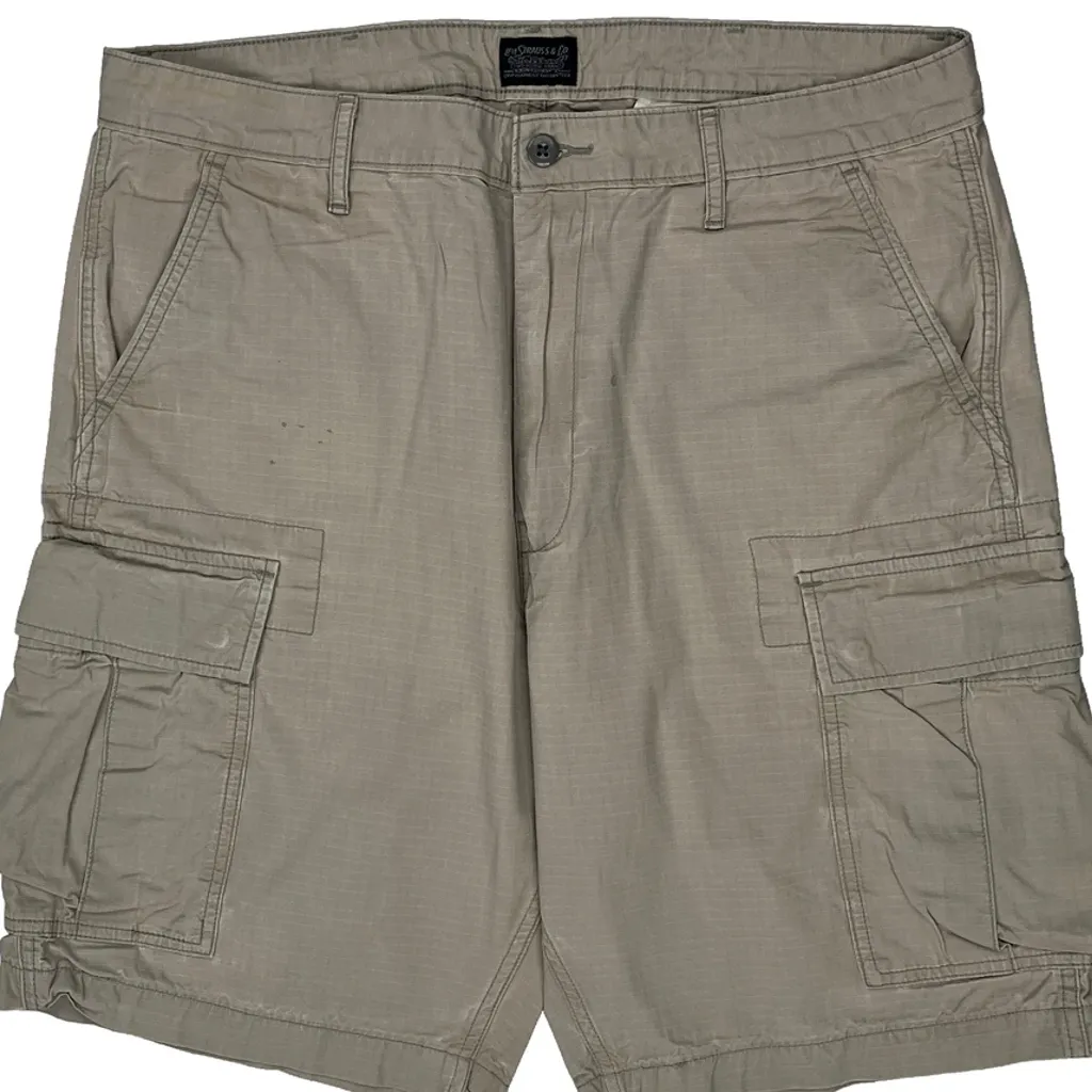 Levis Cargo Shorts - 36W 10L Beige Cotton - Image 9