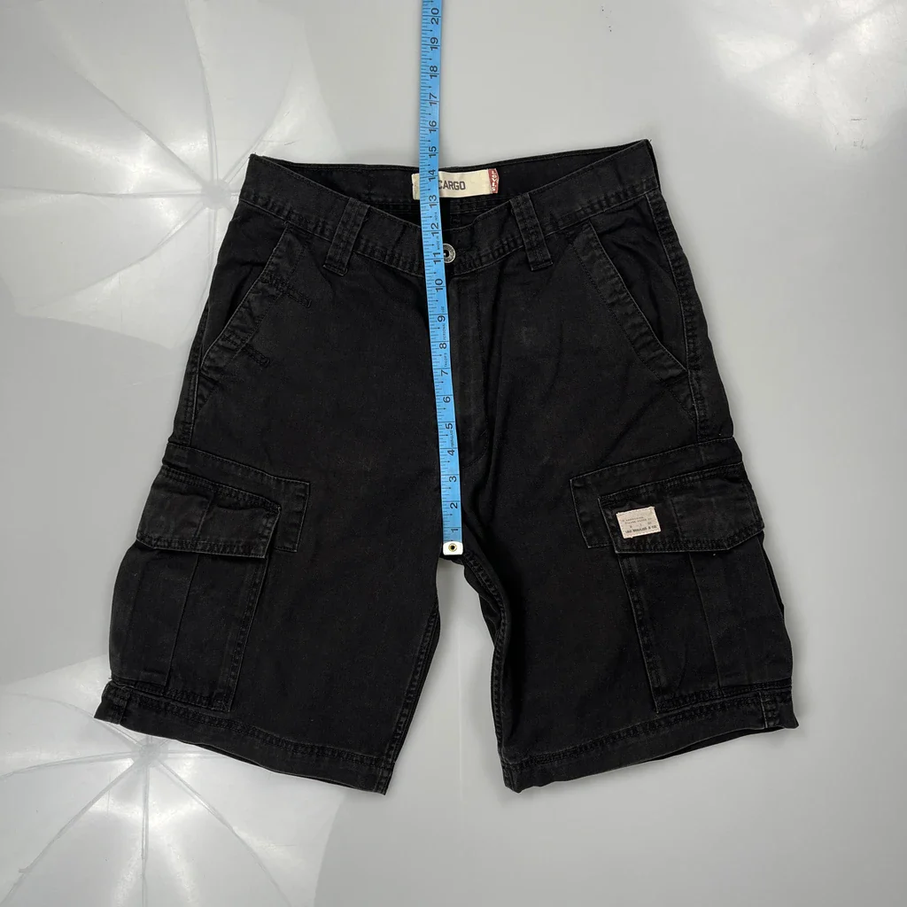 Levis Cargo Shorts - 29W 11L Black Cotton - Image 4