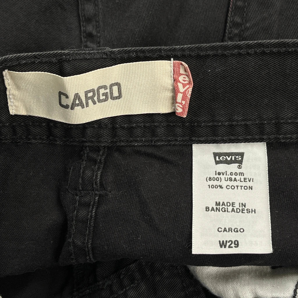 Levis Cargo Shorts - 29W 11L Black Cotton - Image 6