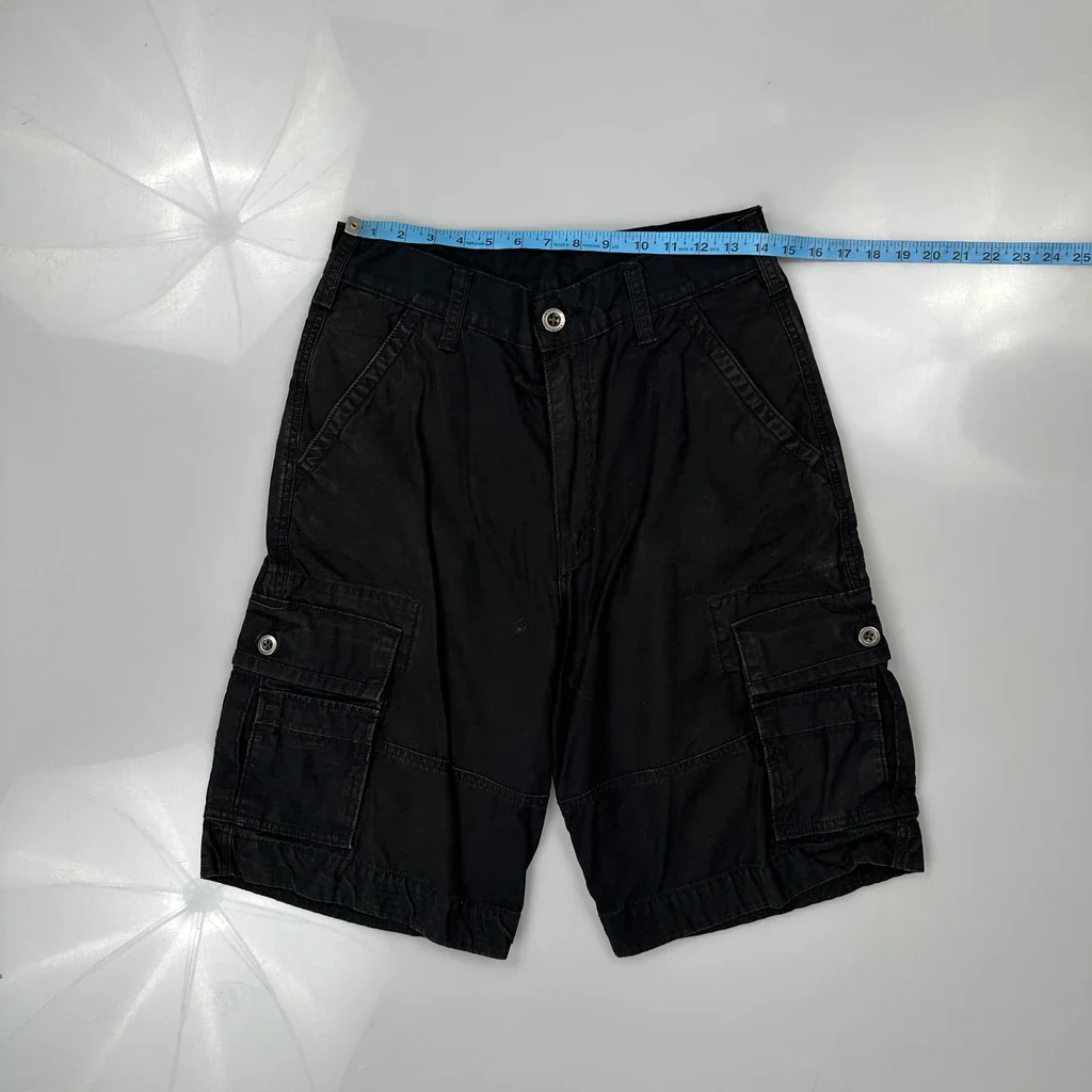 Levis Cargo Shorts - 30W 11L Black Cotton - Image 3
