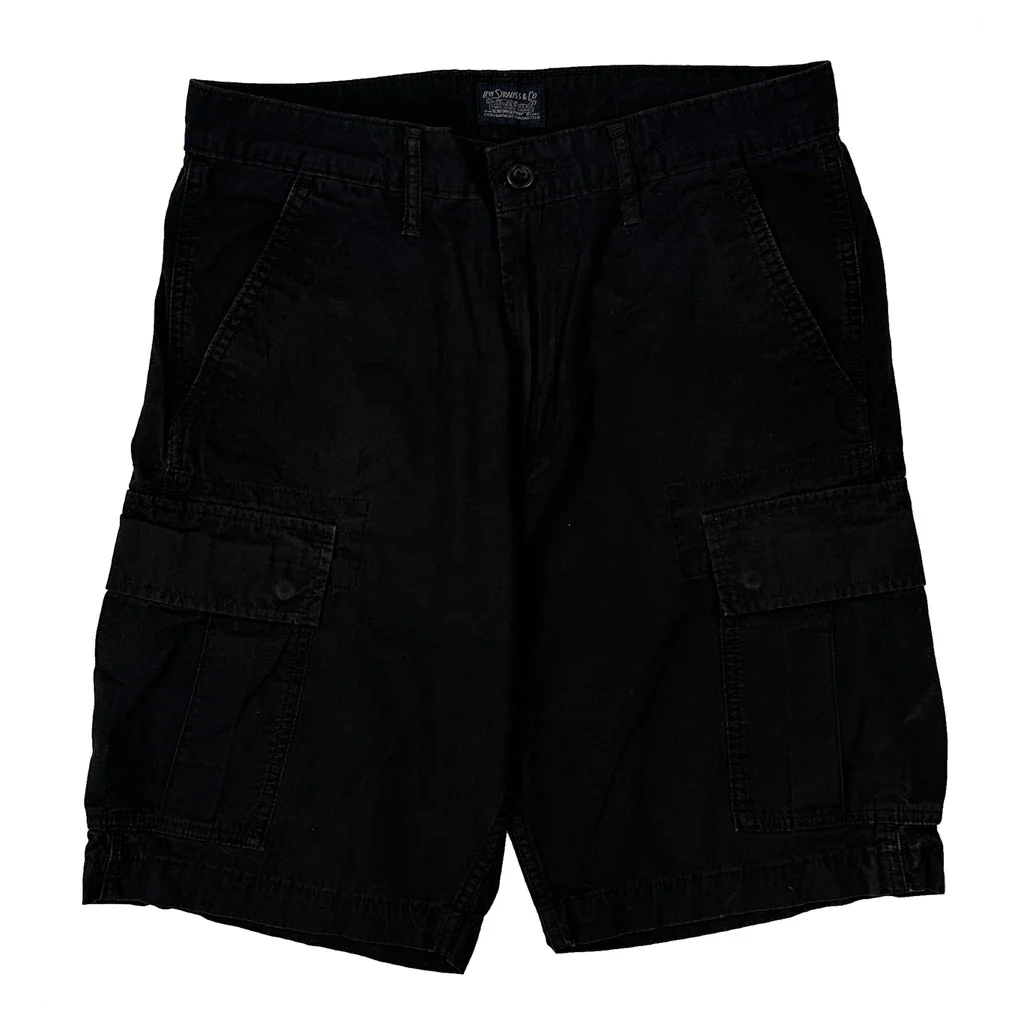 Levis Cargo Shorts - 32W 10L Black Cotton - Image 2