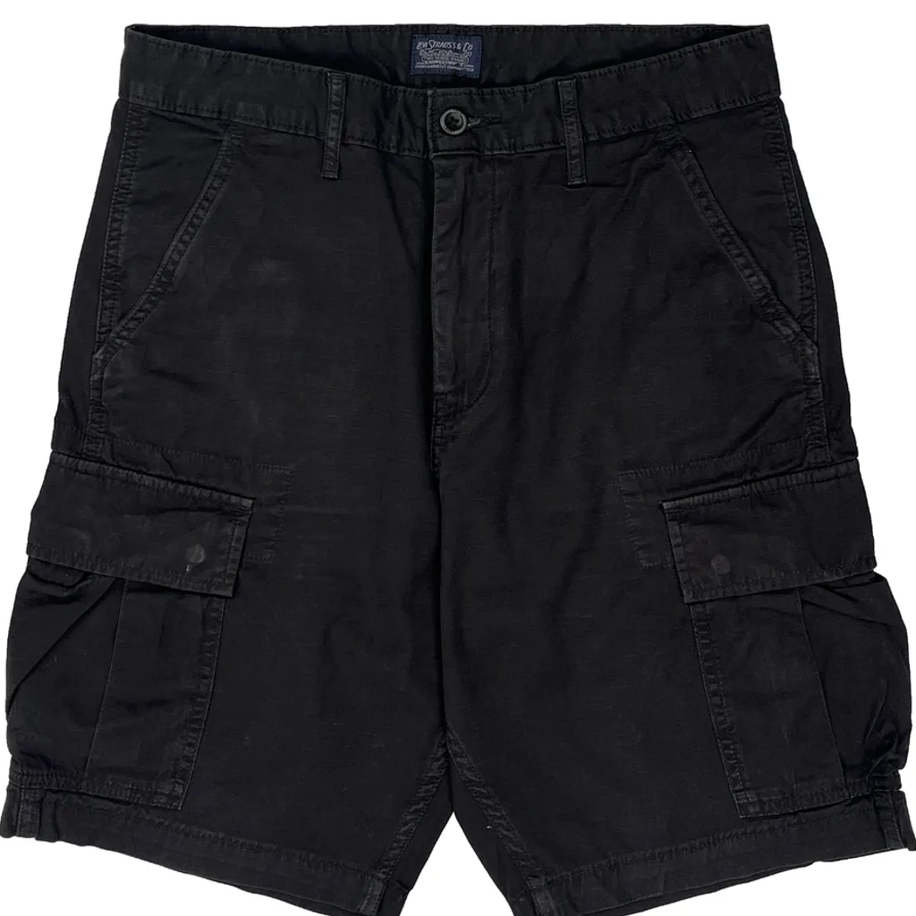 Levis Cargo Shorts - 32W 10L Black Cotton - Image 9