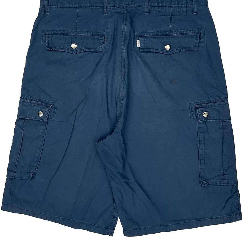 Levis Cargo Shorts - 36W 11L Blue Cotton - Image 7