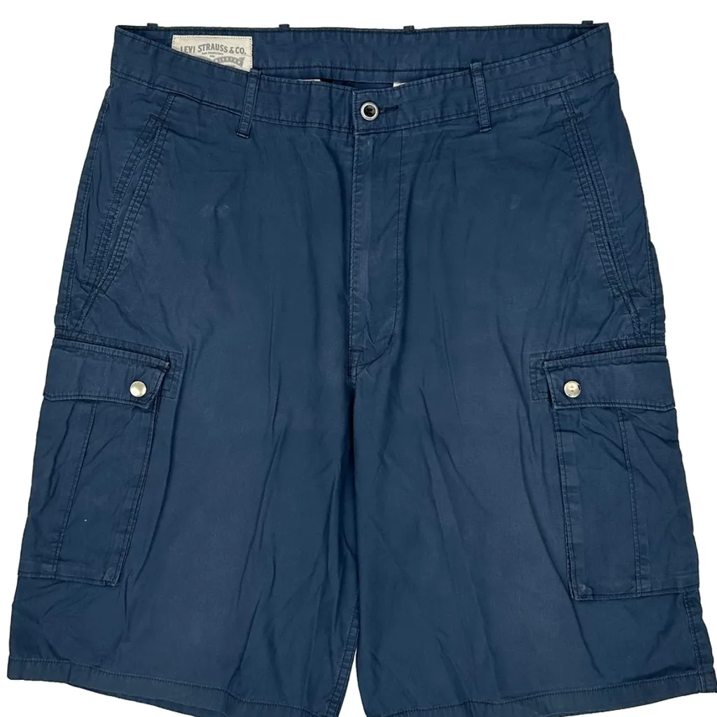 Levis Cargo Shorts - 36W 11L Blue Cotton - Image 9