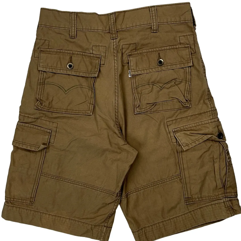 Levis Cargo Shorts - 30W 11L Brown Cotton - Image 8