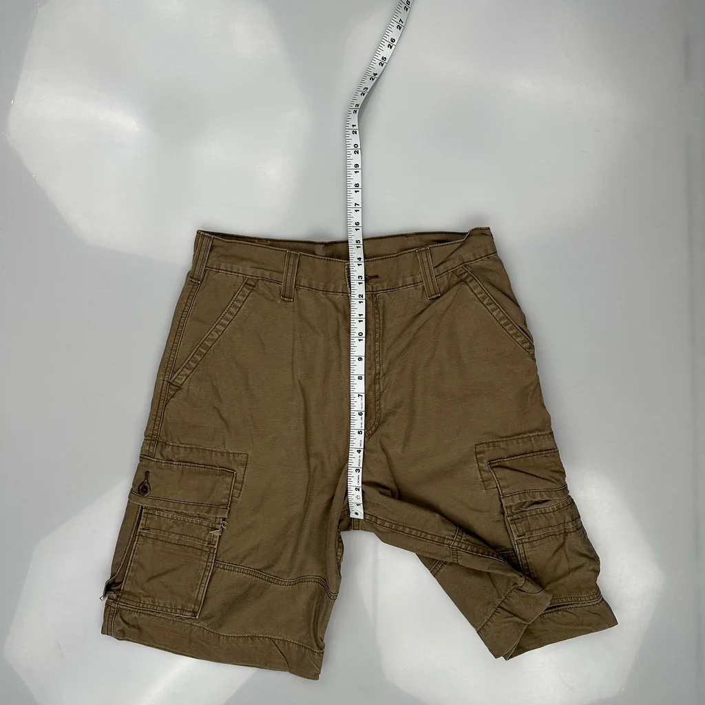 Levis Cargo Shorts - 32W 11L Brown Cotton - Image 4