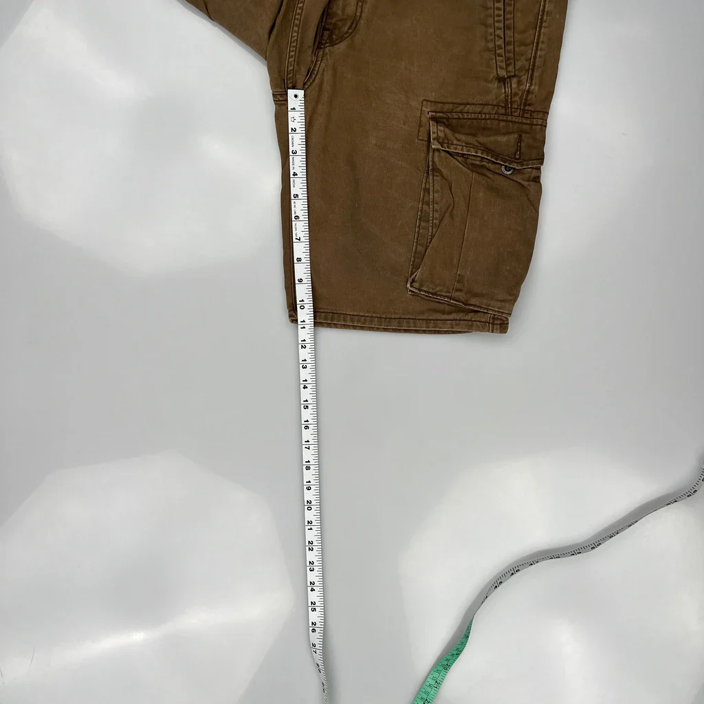 Levis Cargo Shorts - 35W 11L Brown Cotton - Image 5