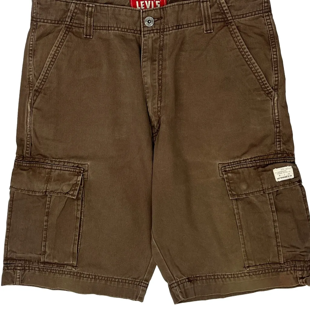 Levis Cargo Shorts - 36W 11L Brown Cotton - Image 10