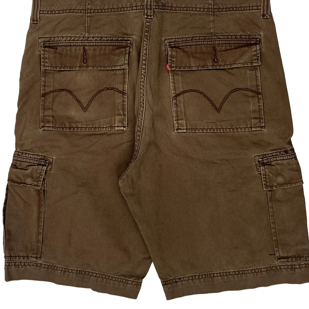 Levis Cargo Shorts - 36W 11L Brown Cotton - Image 7