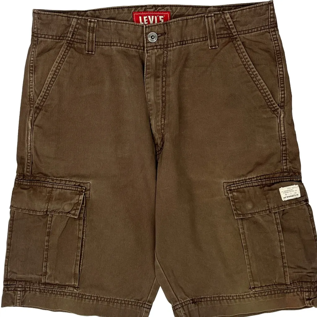 Levis Cargo Shorts - 36W 11L Brown Cotton - Image 9
