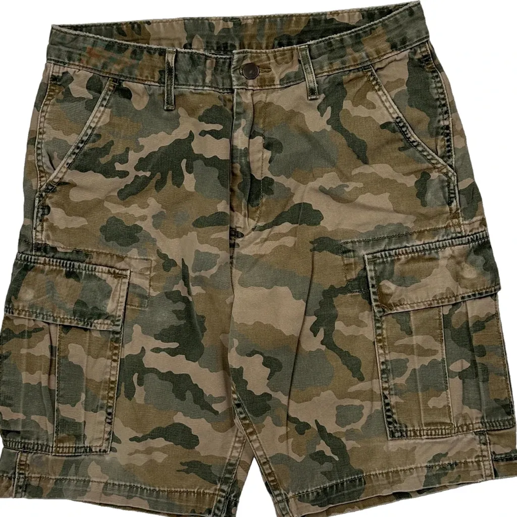 Levis Camo Cargo Shorts - 30W 11L Camo Cotton - Image 9