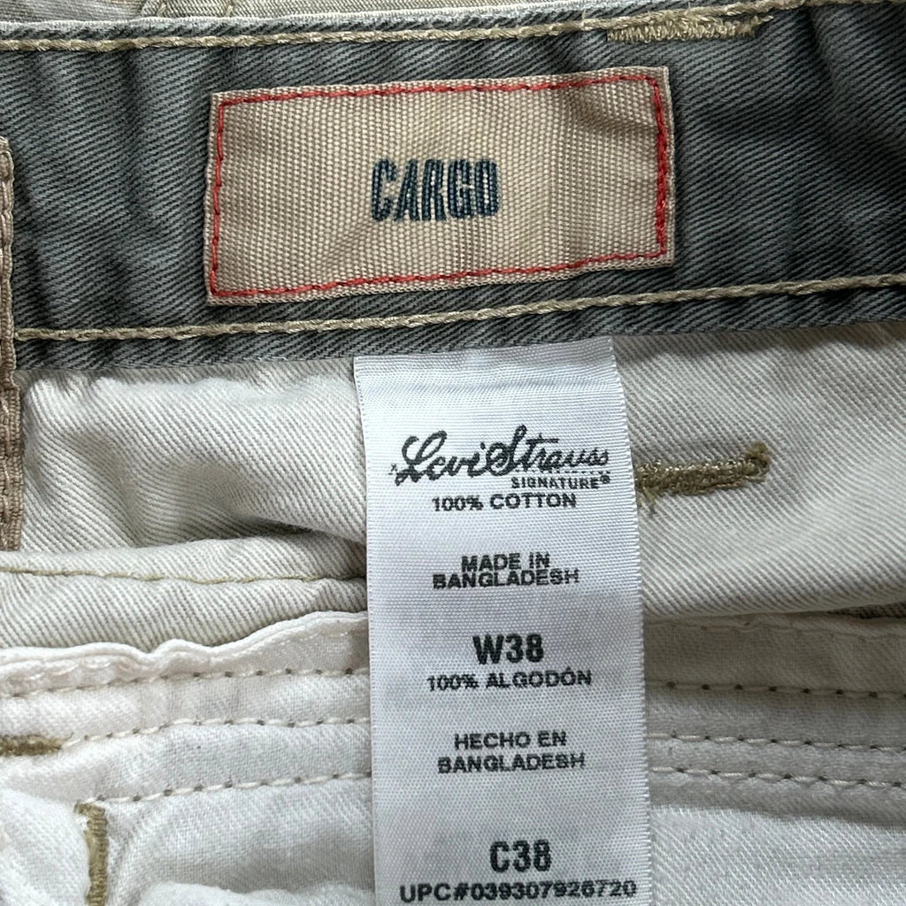 Levis Camo Cargo Shorts - 38W 13L Green Cotton - Image 6