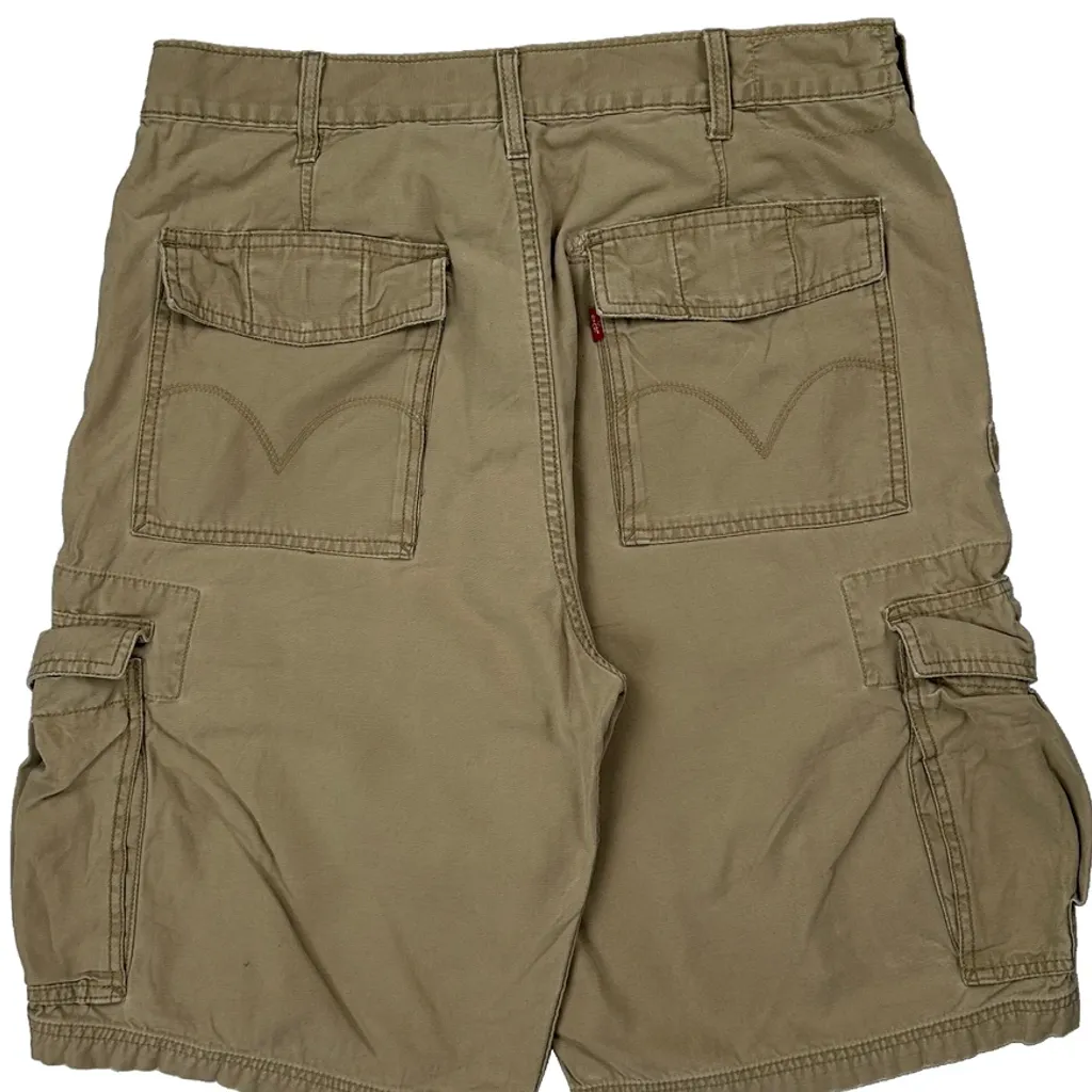 Levis Cargo Shorts - 33W 11L Khaki Cotton - Image 7