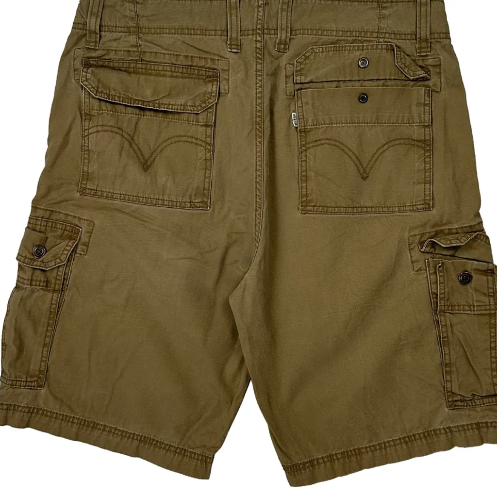 Levis Cargo Shorts - 34W 11L Khaki Cotton - Image 7