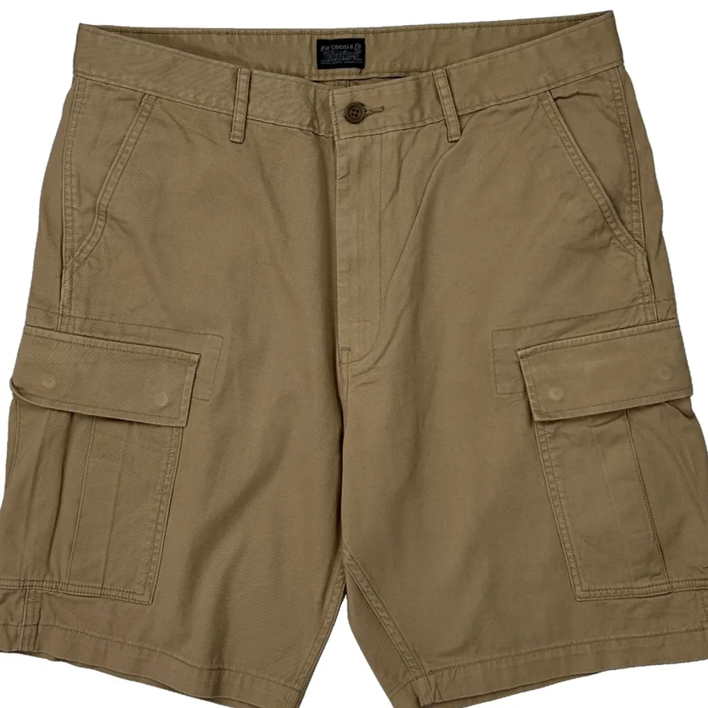 Levis Cargo Shorts - 35W 9L Khaki Cotton - Image 10