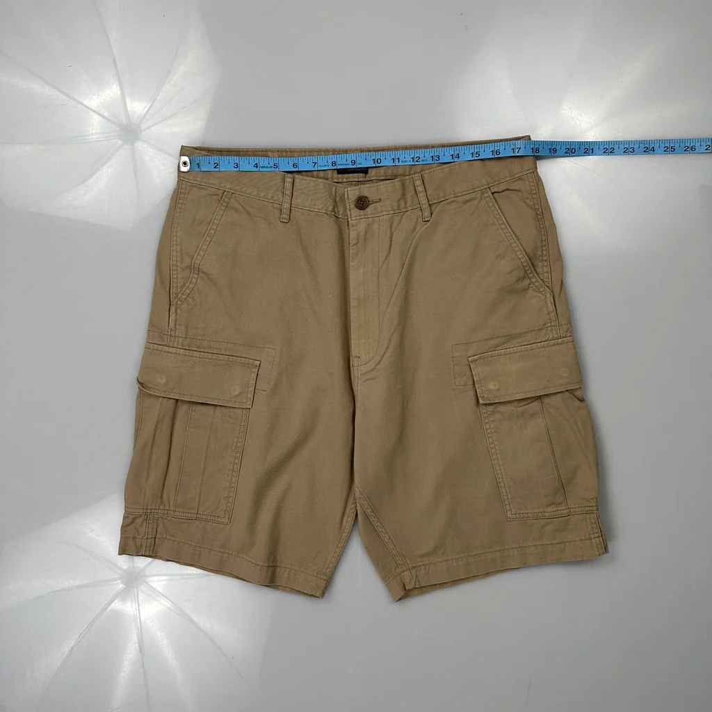 Levis Cargo Shorts - 35W 9L Khaki Cotton - Image 3